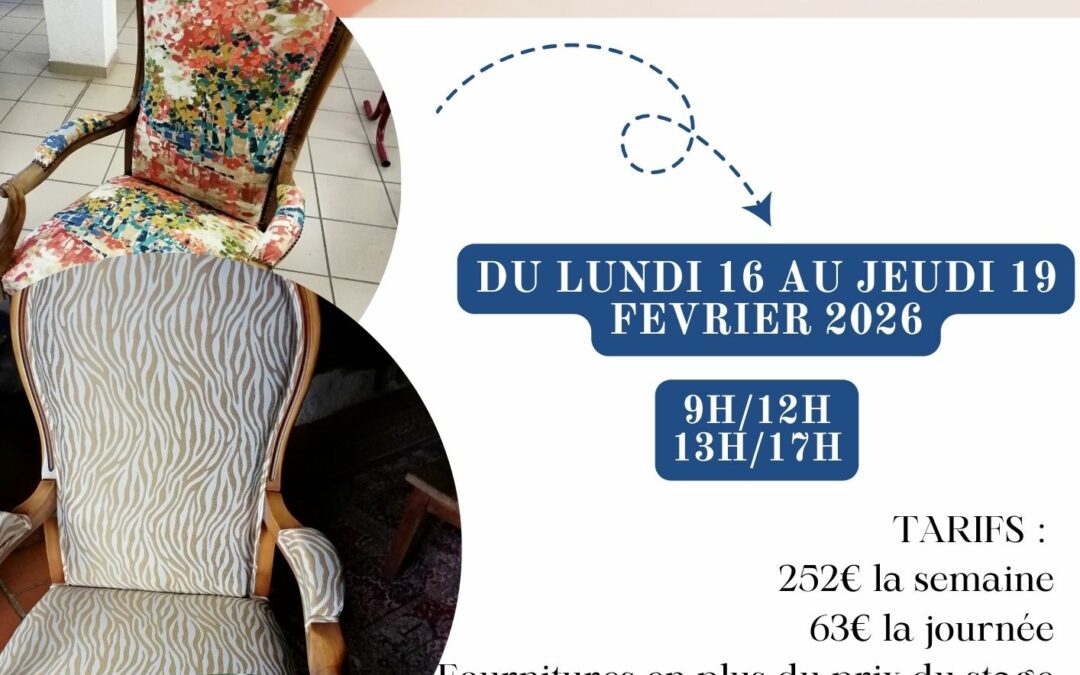 STAGE DE TAPISSERIE EN MEUBLES