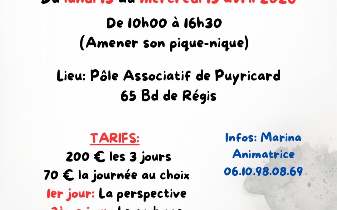 🎨 Stage Aquarelle à – Avril 2026