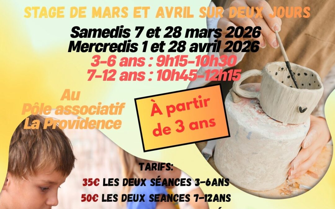 ATELIER POTERIE MARS et AVRIL