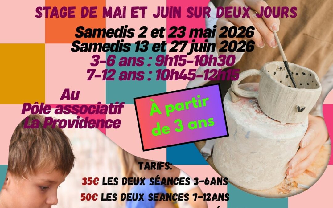 🏺 Poterie en Duo : les dates de Mai et Juin sont là !