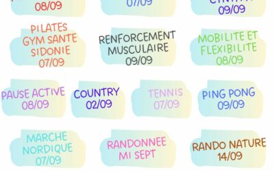 đą Câest la rentrĂ©e ! Retrouvez le calendrier complet des reprises de vos activitĂ©s pour la saison
