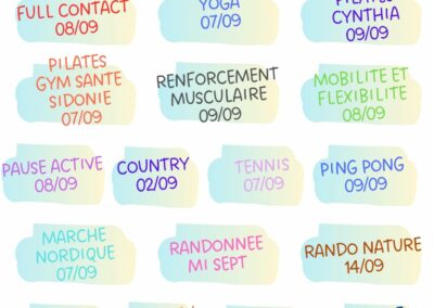 📢 C’est la rentrée ! Retrouvez le calendrier complet des reprises de vos activités pour la saison